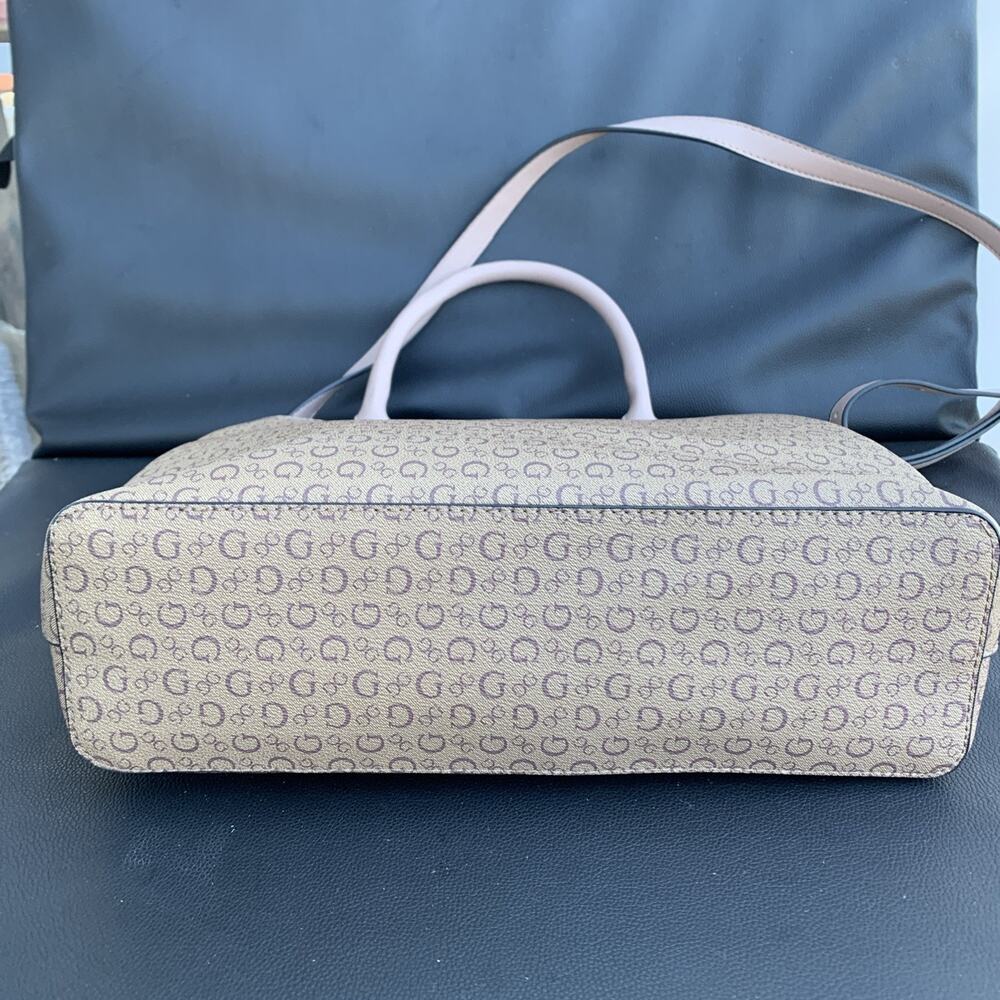Guess Logo Bag Beige And Brown - Picture 7 of 12